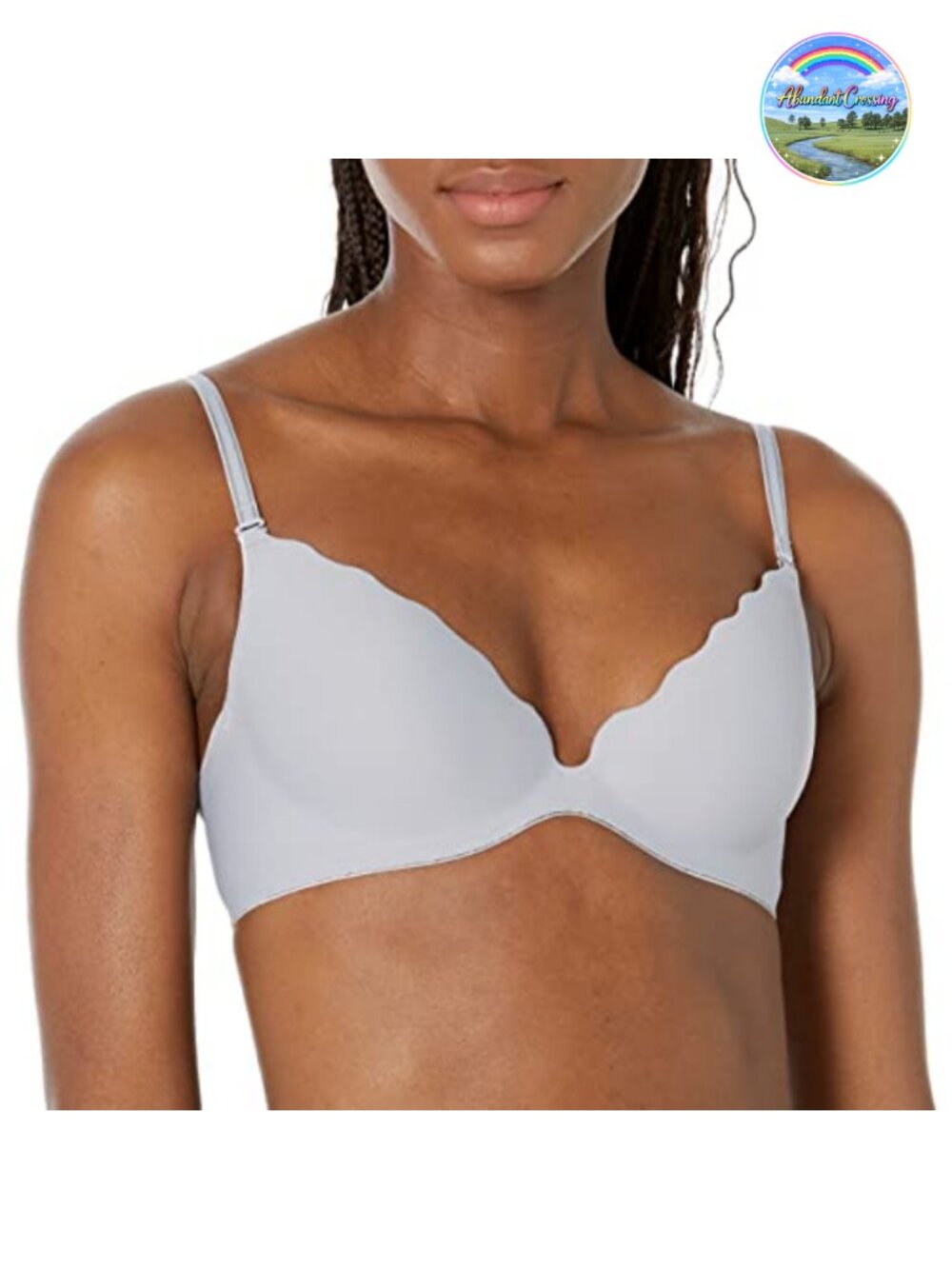 Wirefree Convertible Push Up Bra Plunge V-Neck Nylon Spandex Hook & Eye